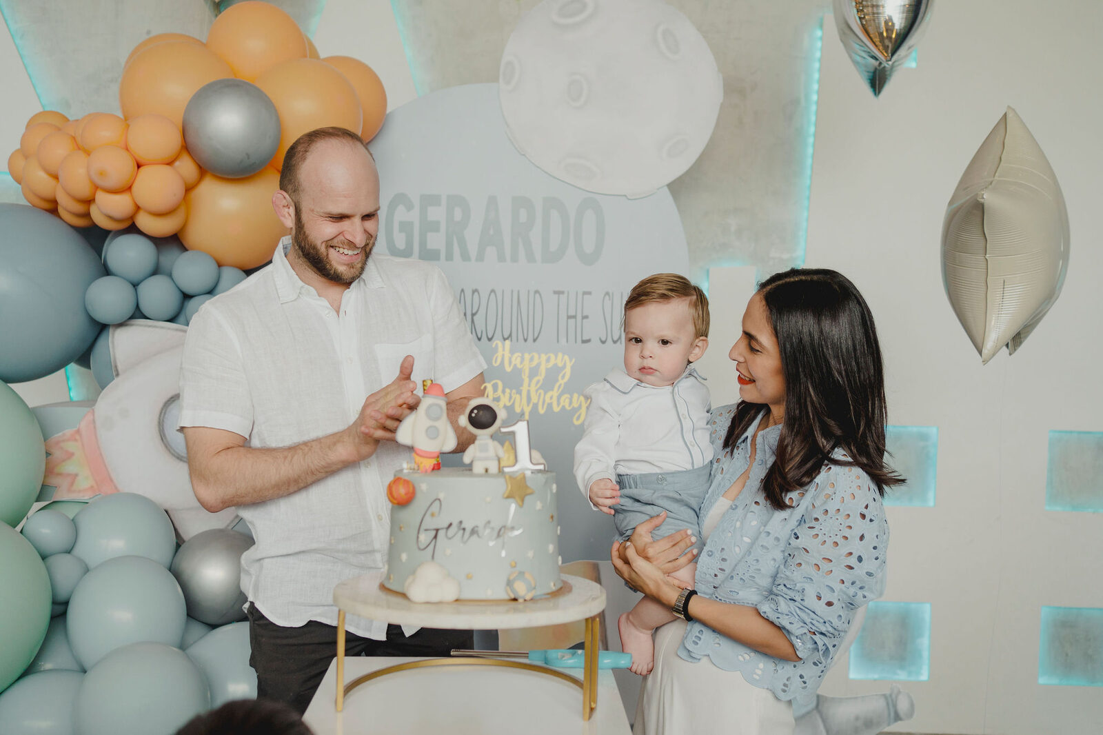 Emoción durante la fiesta infantil