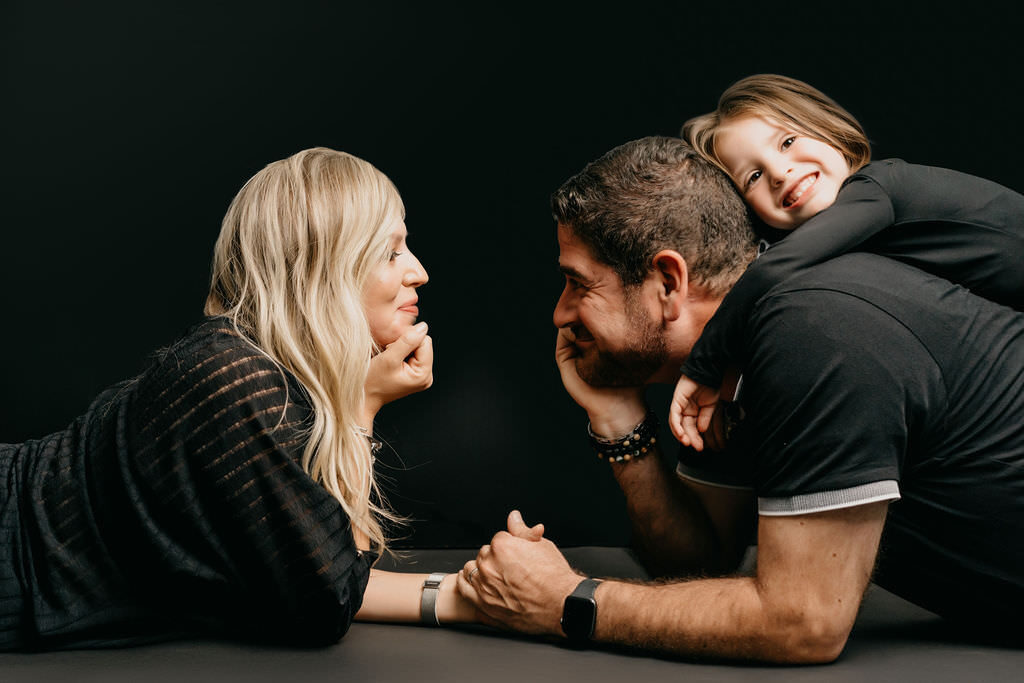 Momento de familia durante la sesión